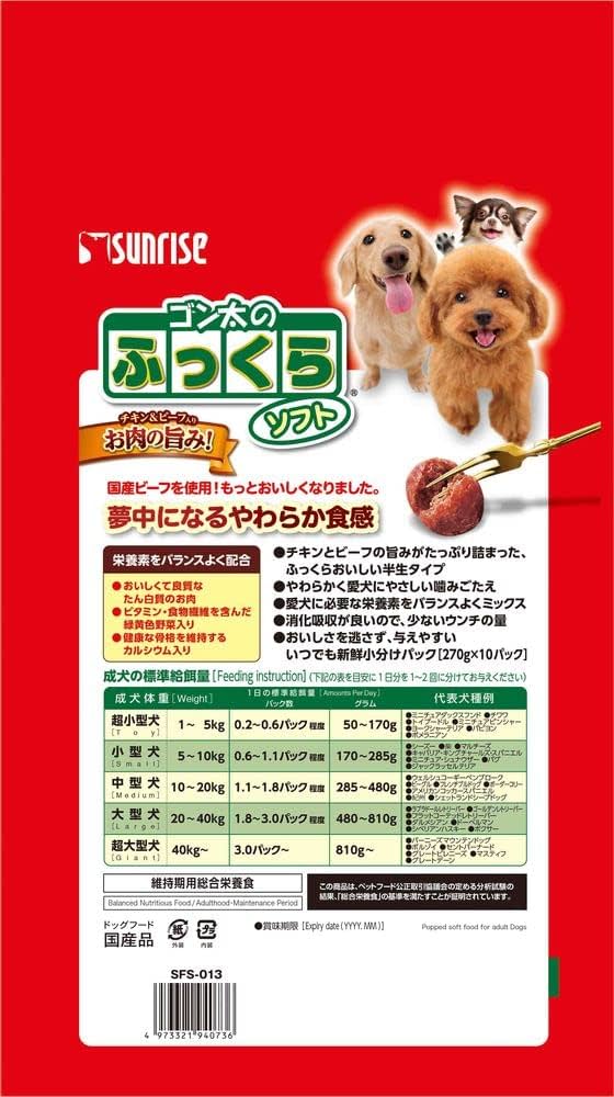 ゴン太　M追加20キロ ゴン太のふっくらソフト2.7kg | ペット用品（犬） 通販